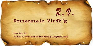 Rottenstein Virág névjegykártya